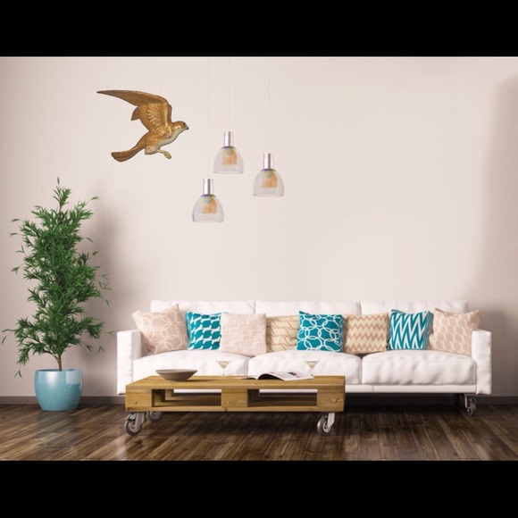 Flying falcon hanging sculpture fine art carving - Picture 8 of 9